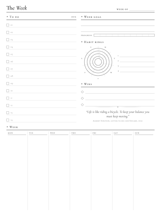 The Week template